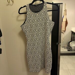 Mango High Neckline Patterned Dress